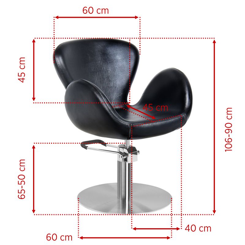 Sillón de peluquería Gabbiano Amsterdam Negro