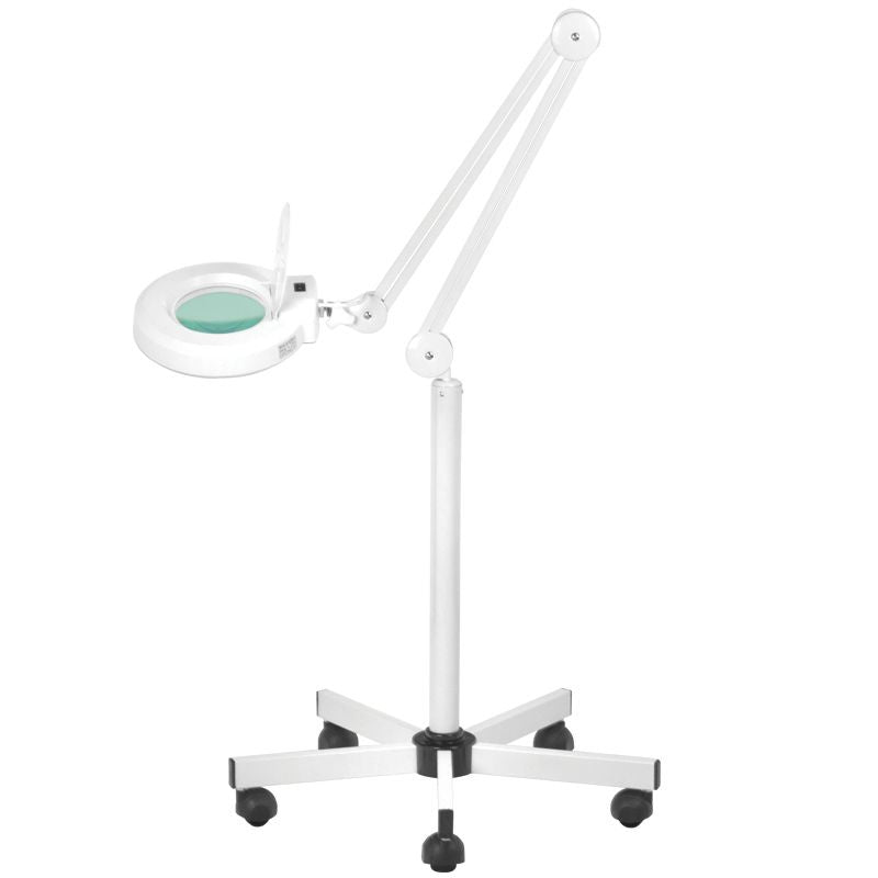 Lámpara Lupa LED 5D con Pie S5 Blanca
