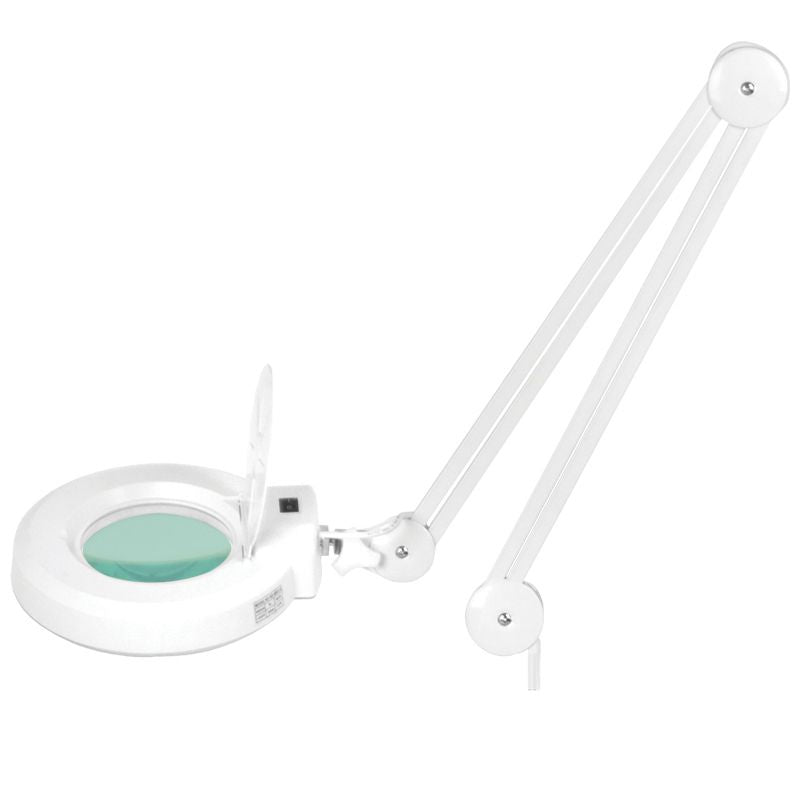 Lámpara Lupa LED 5D con Abrazadera S5 Blanca