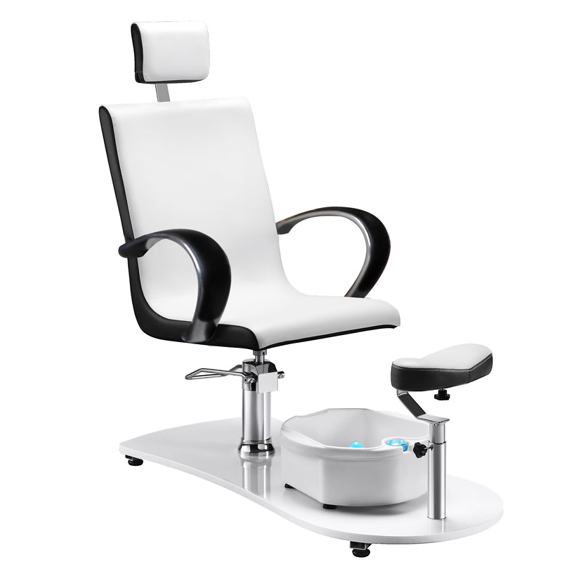 Sillón Pedicura Spa Hidráulico Masaje Blanco Negro