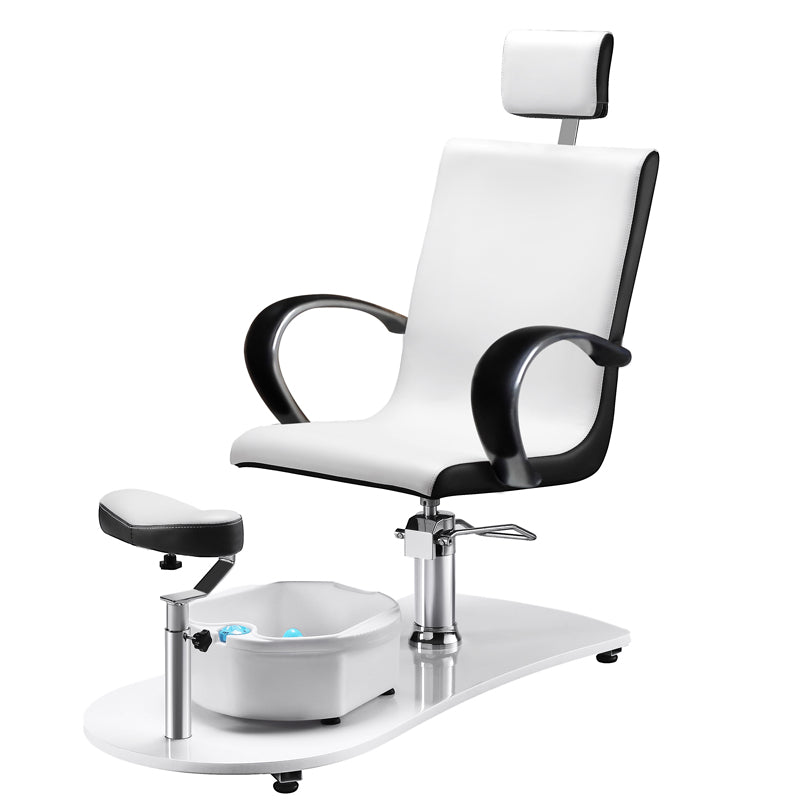 Sillón Pedicura Spa Hidráulico Masaje Blanco Negro