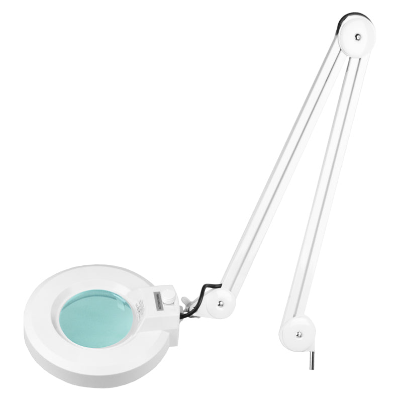 Lámpara Lupa LED 5D con Pie Intensidad Ajustable S4 Blanca