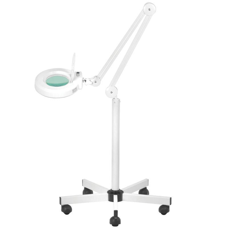 Lámpara Lupa LED 5D con Pie Intensidad Ajustable S5 Blanca