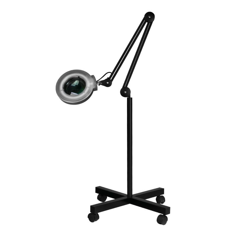 Lámpara Lupa LED 5D con Pie S4 Negra