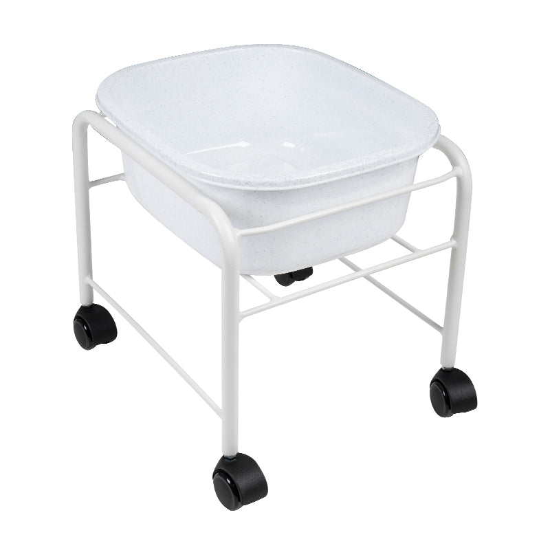 Simple pedicure tray with white wheels
