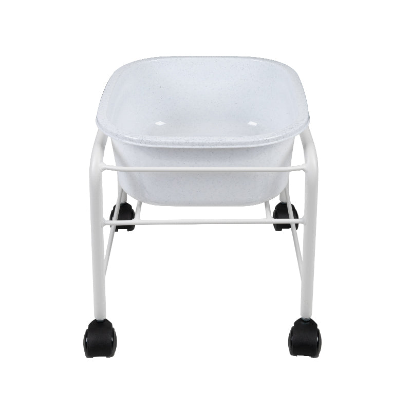Simple pedicure tray with white wheels