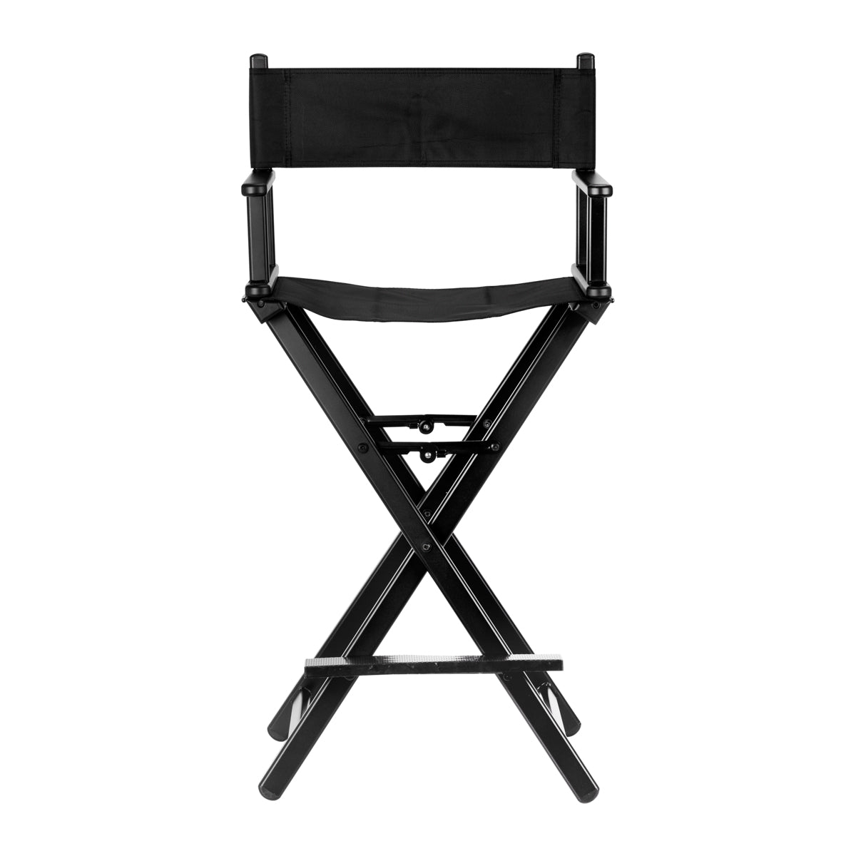 Silla de maquillaje de aluminio negro