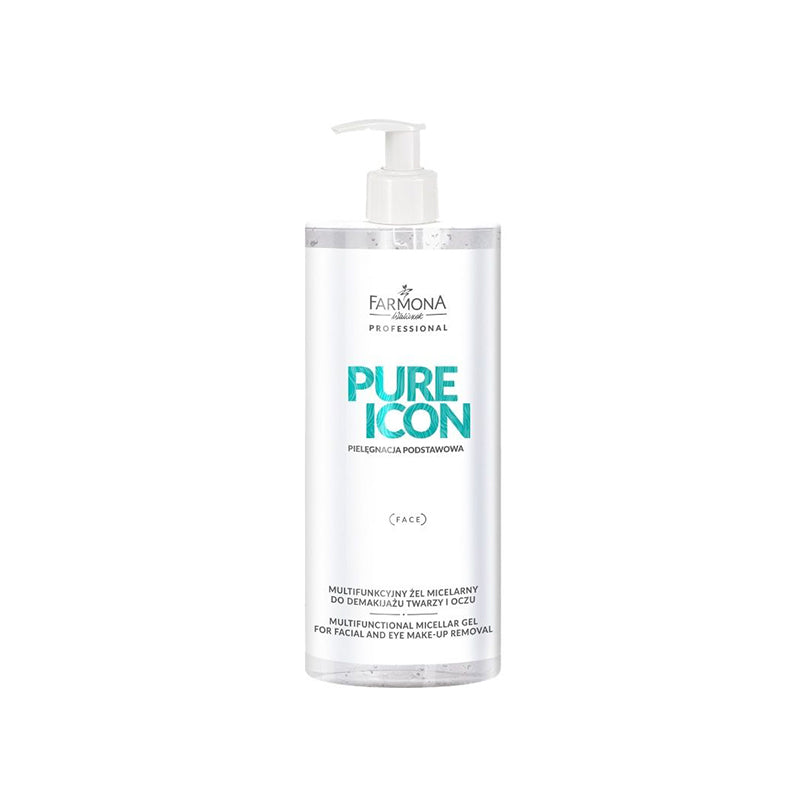 Gel micelar multifuncional Farmona pure icon para desmaquillar rostro y ojos 500ml