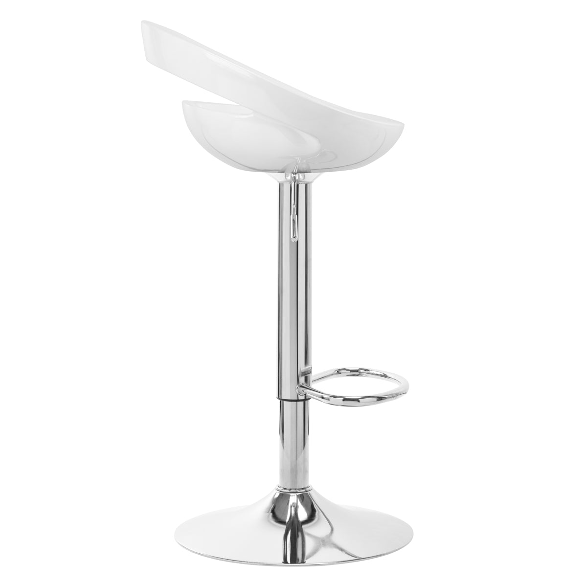 Taburete de Bar con Respaldo QS-B01 Blanco