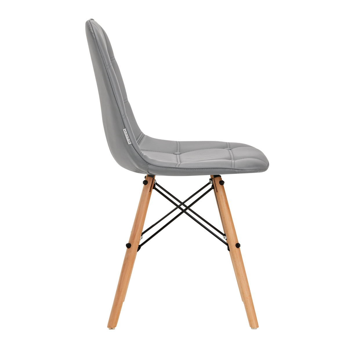 Silla con Respaldo 4Rico QS-185 Piel ecológica Gris