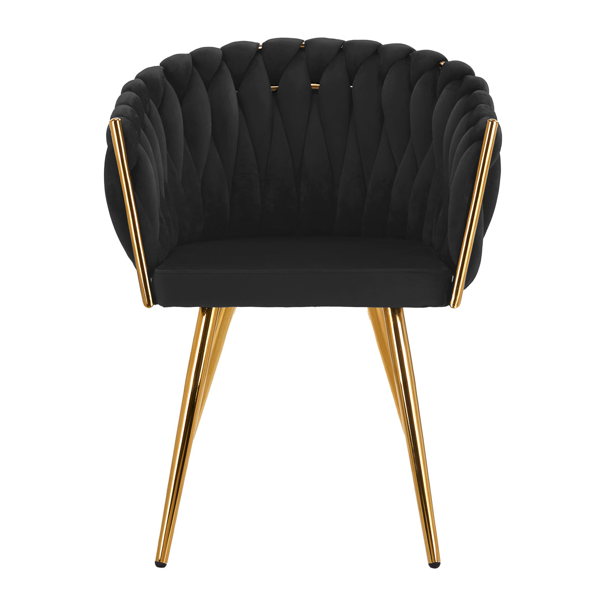 Silla con Respaldo 4Rico QS-GW06G Terciopelo Negro