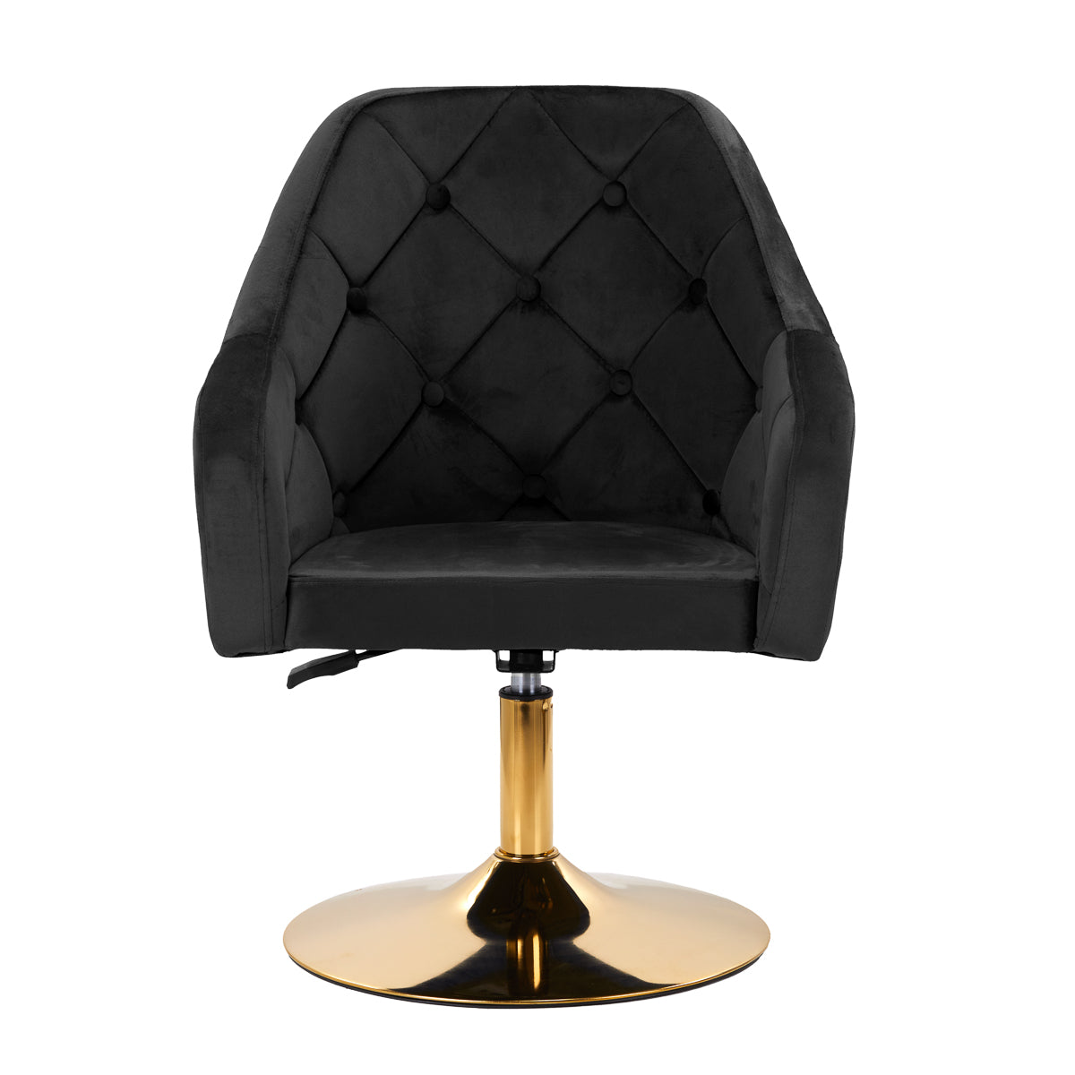 Silla Giratoria con Respaldo 4Rico QS-BL14G Terciopelo Negro