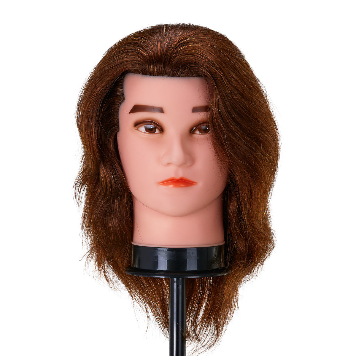 Cabeza de entrenamiento para peluquería Gabbiano WZ3, cabello natural, color 4#, longitud 8"
