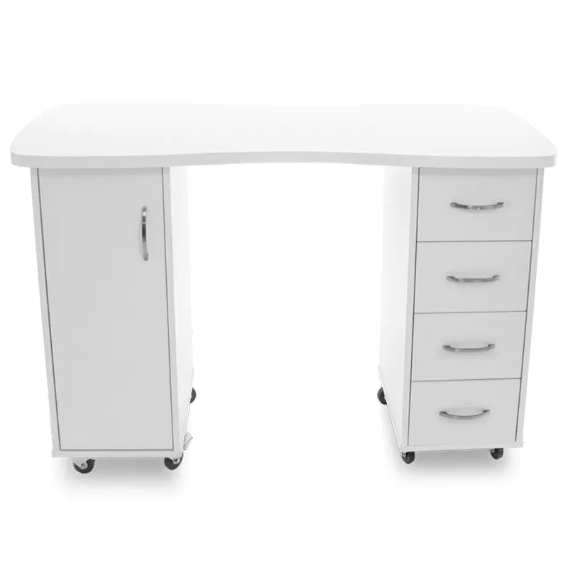 Mesa Manicura 2027 Blanco con Ruedas