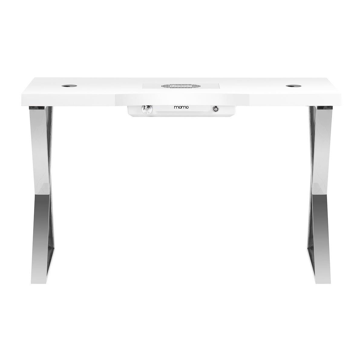 Mesa Manicura Momo 04 Plata-Blanco con Aspirador