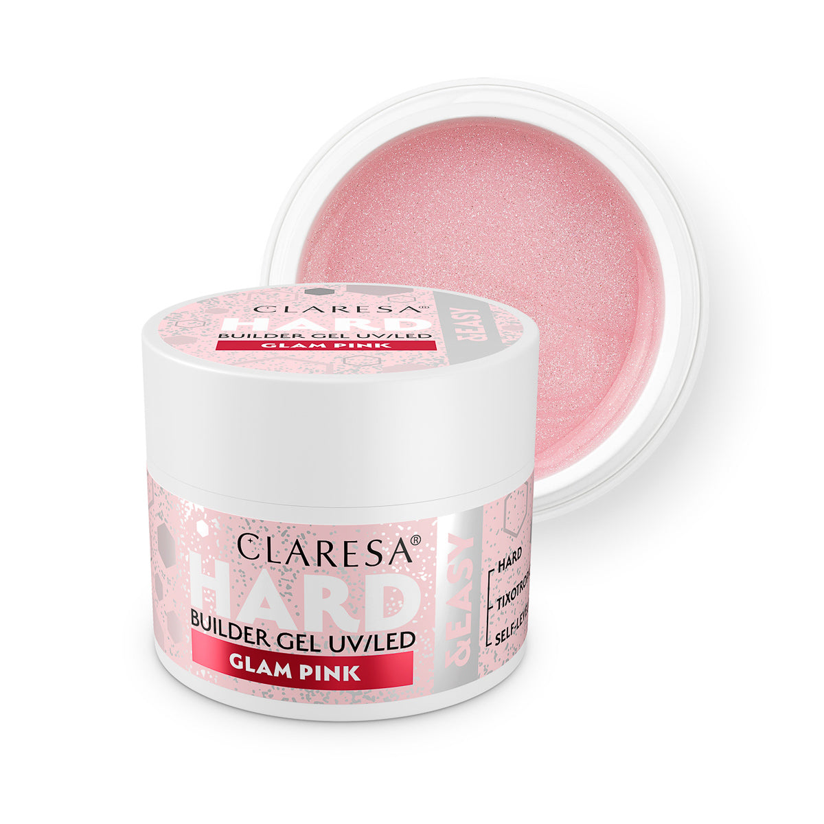 CLARESA GEL CONSTRUCTOR DURO Y FÁCIL GLAM ROSA 12g