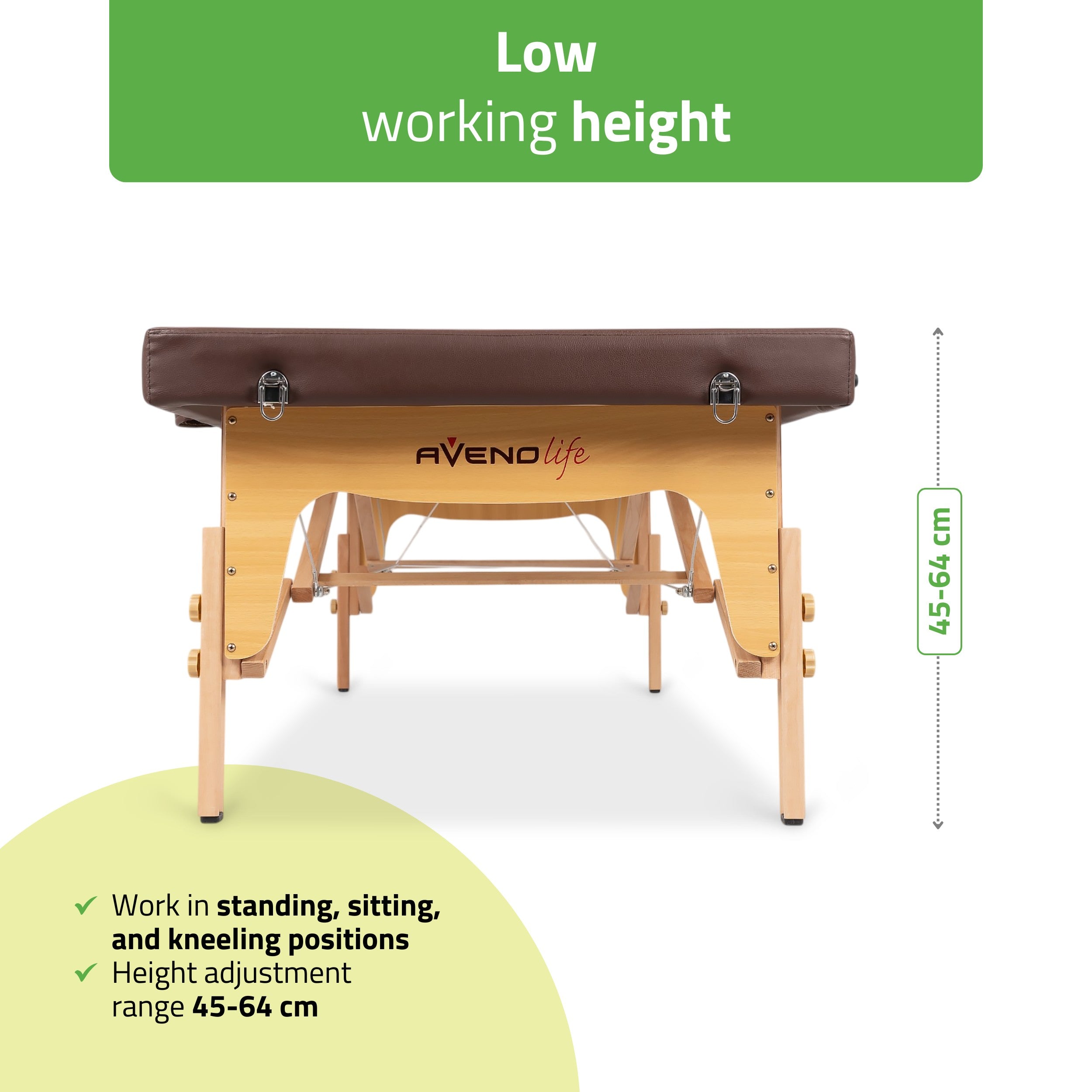 Portable Thai massage table Niro 80 PU k835 brown