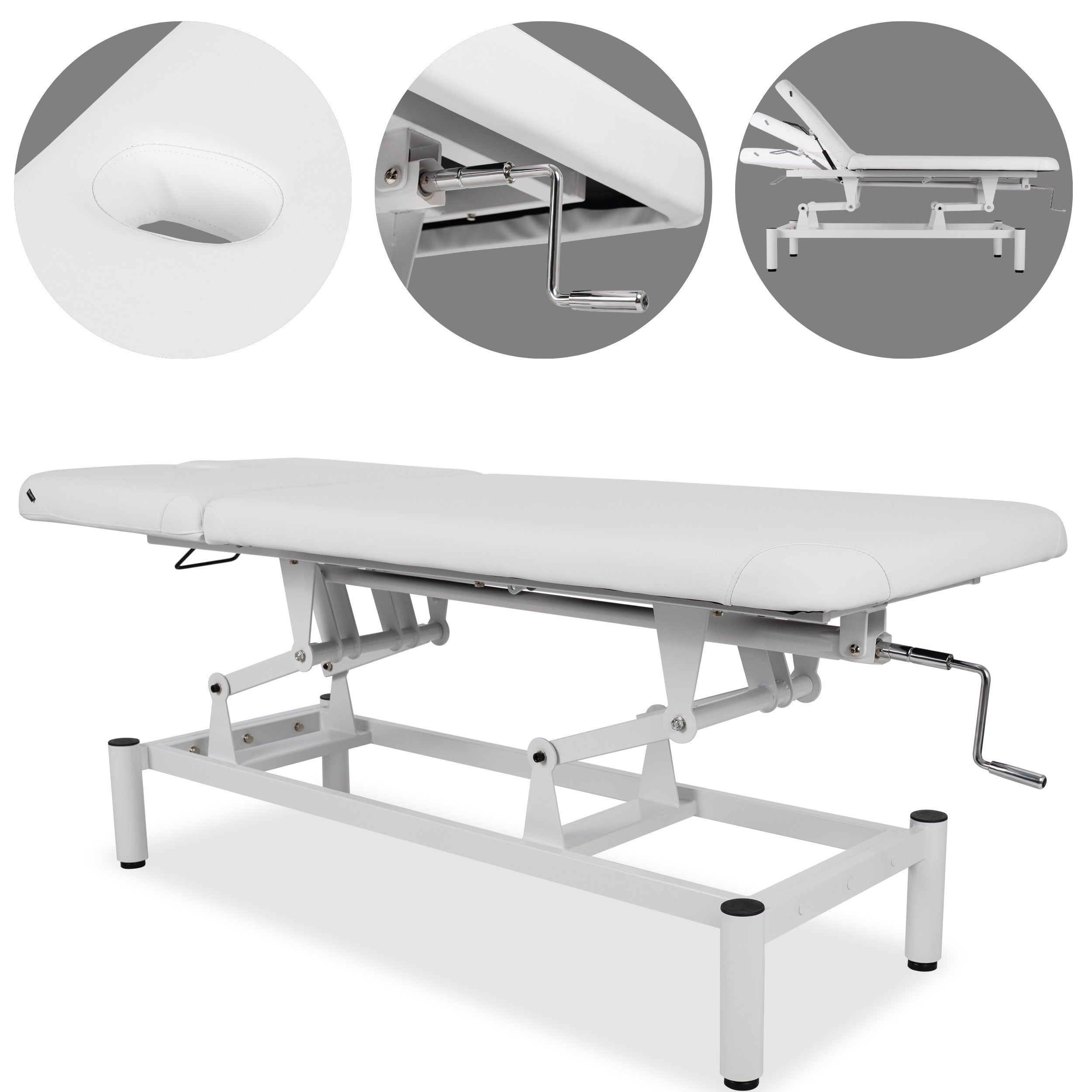 VIGO 2 Stationary massage table with adjustable backrest - white