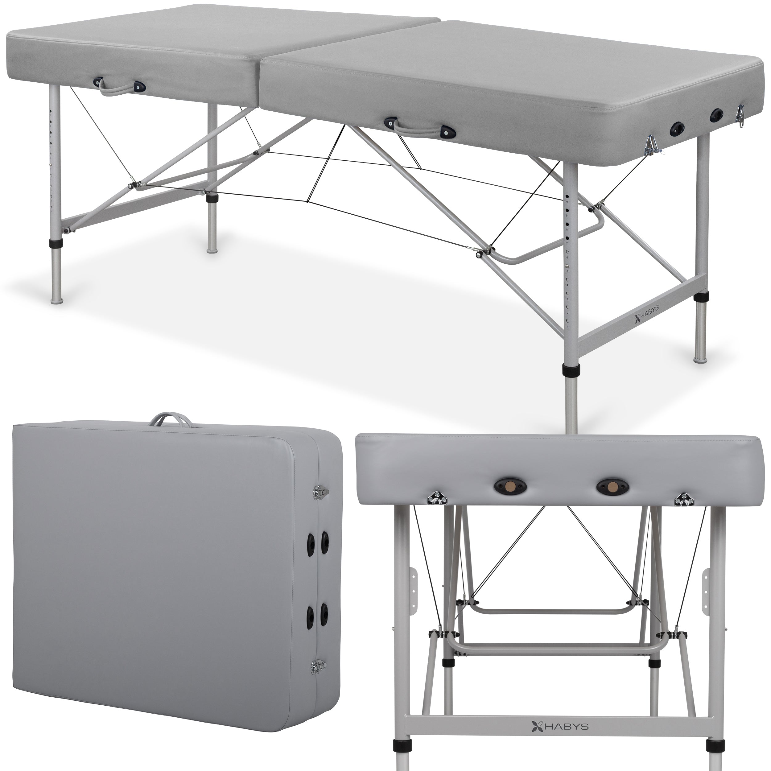 Massage Table Panda Cranio Sacral Alu 80 Vinyl Flex K029 Grey